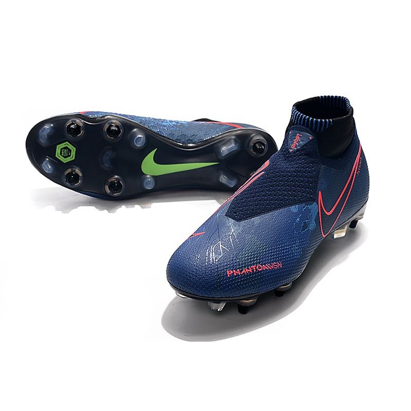 Nike Phantom Vision Elite DF SG PRO Anti Clog Modrý Červené